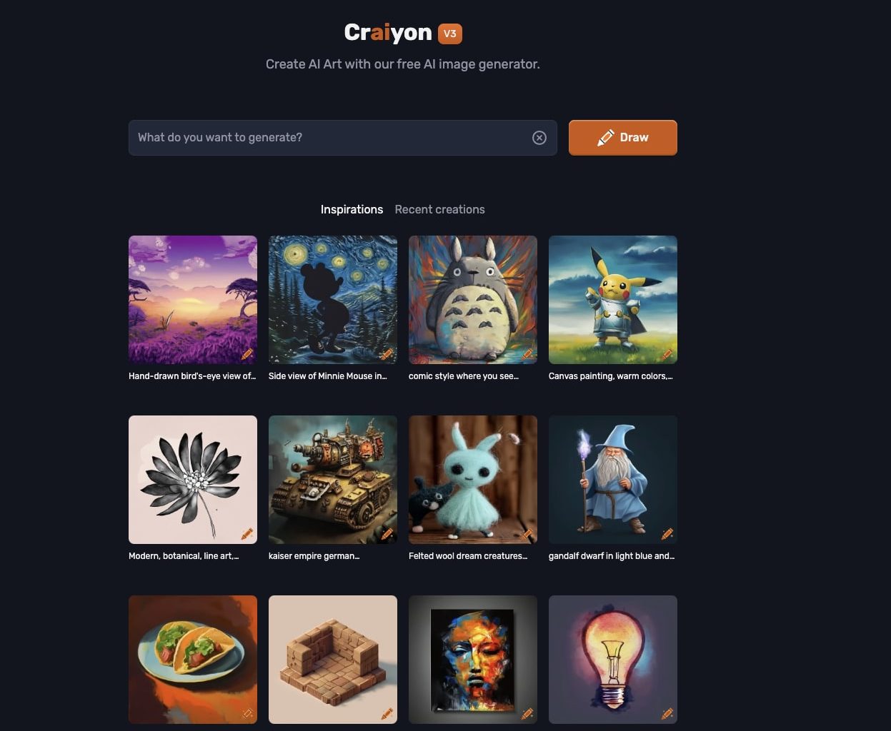 Exemples d'art généré par IA.