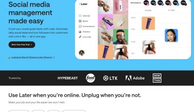 Interface App Later gestion médias sociaux.