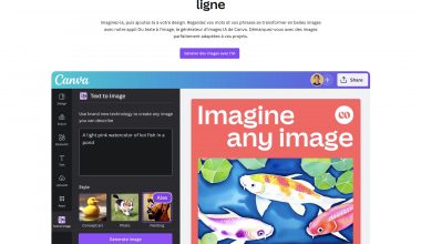 Interface de génération d'image par IA Canva.