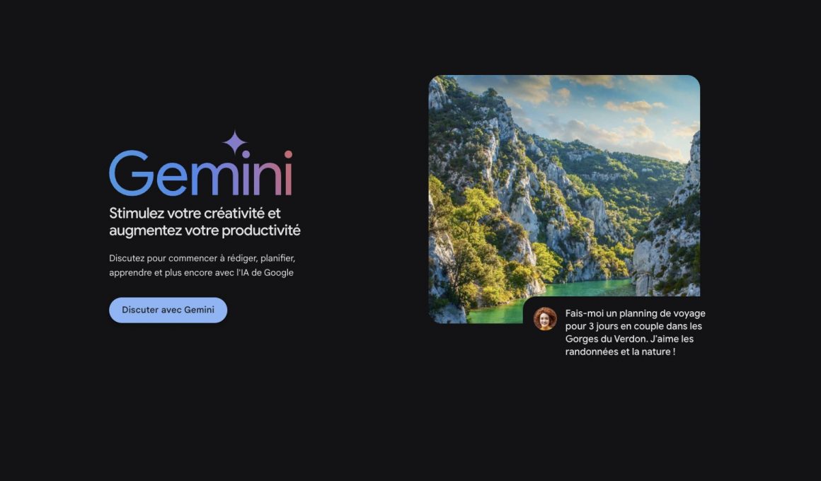 Logo Gemini et paysage des Gorges du Verdon.