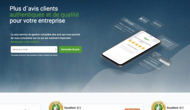 Smartphone affichant avis clients sur site eKomi.