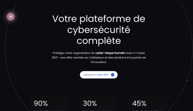 Page d'accueil de la plateforme Mailinblack.