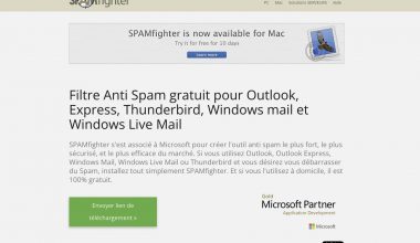 Page de téléchargement SPAMfighter pour Mac.