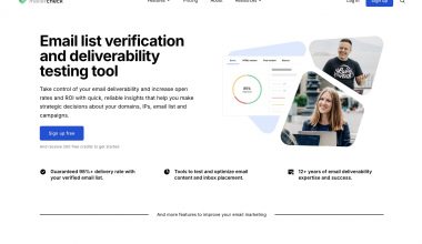 Outil vérification liste email et test délivrabilité.