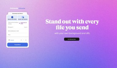 Publicité WeTransfer Ultimate colorée