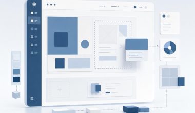Maquette interface utilisateur tableau de bord bleu