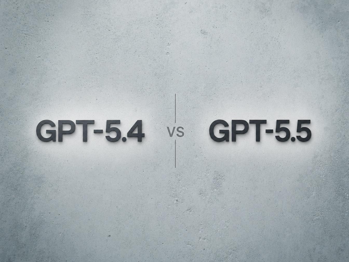Comparaison GPT-5.4 vs GPT-5.5 sur fond gris