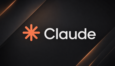 Logo Claude sur fond sombre lumineux