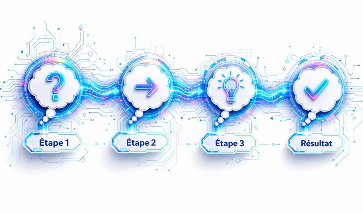 Infographie processus numérique en quatre étapes