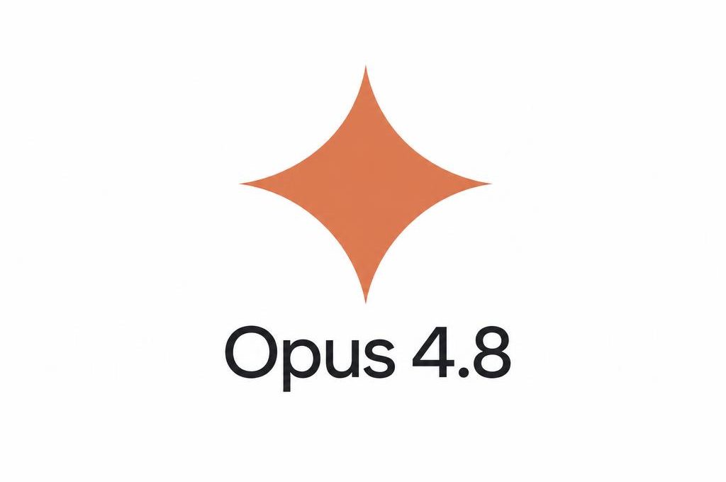 Logo Opus 4.8 avec étoile orange