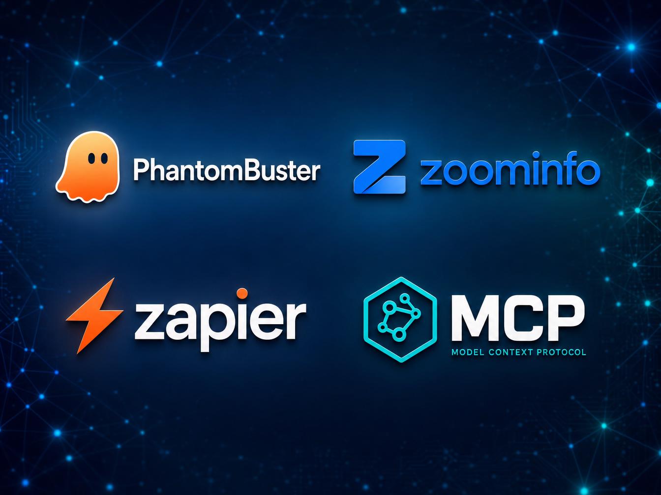 Logos PhantomBuster, ZoomInfo, Zapier et MCP