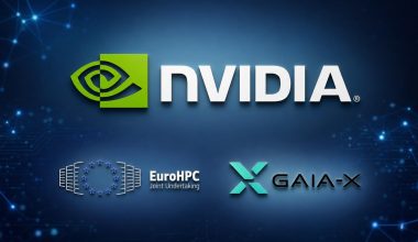 Logo NVIDIA avec EuroHPC et GAIA-X