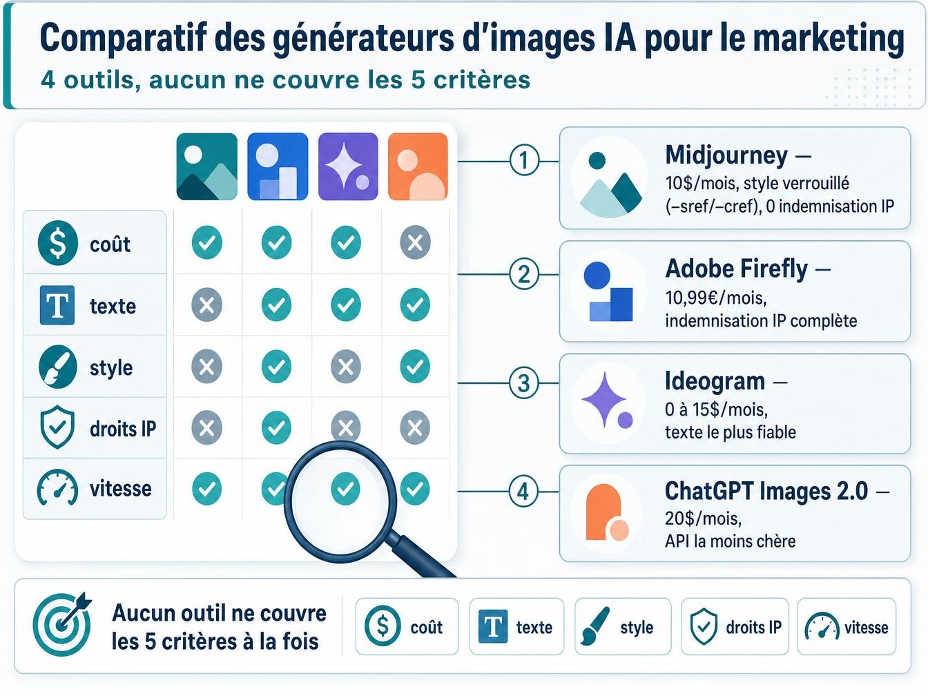 Comparatif générateurs d’images IA pour marketing
